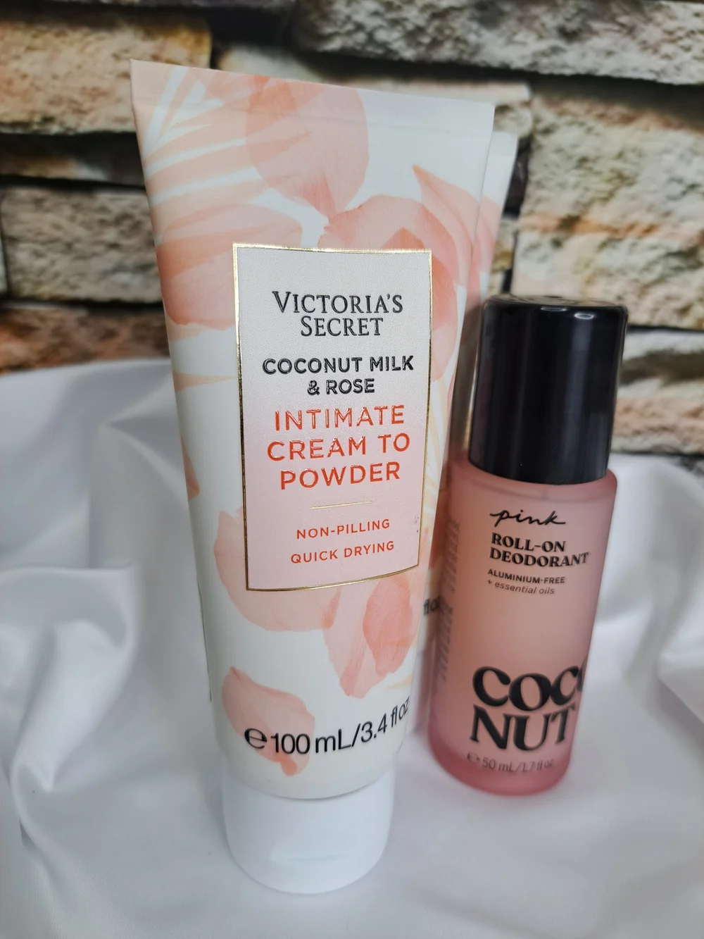 Victoria's Secret Coconut Milk & Rose Intimate Cream to Powder & Deodrant Set 3